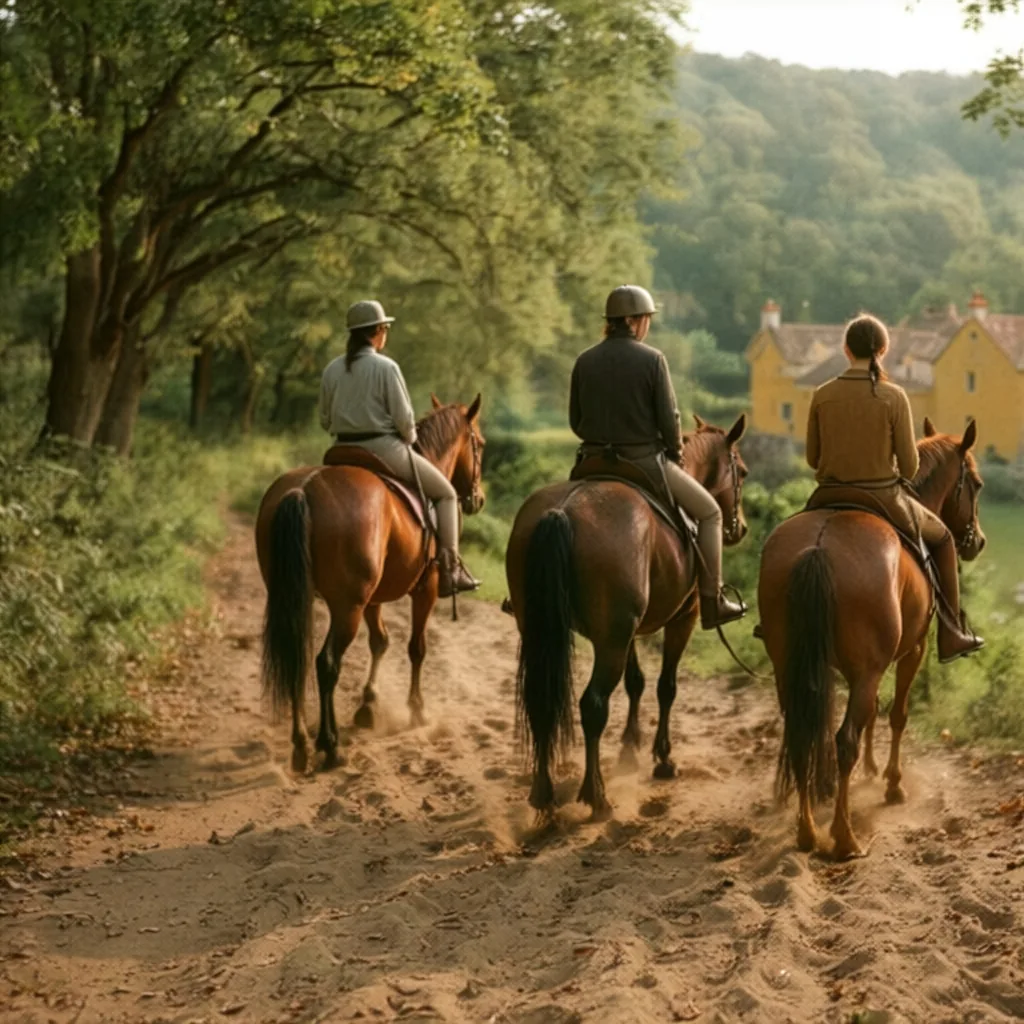 Balade à cheval en Dordogne, autour de Augignac