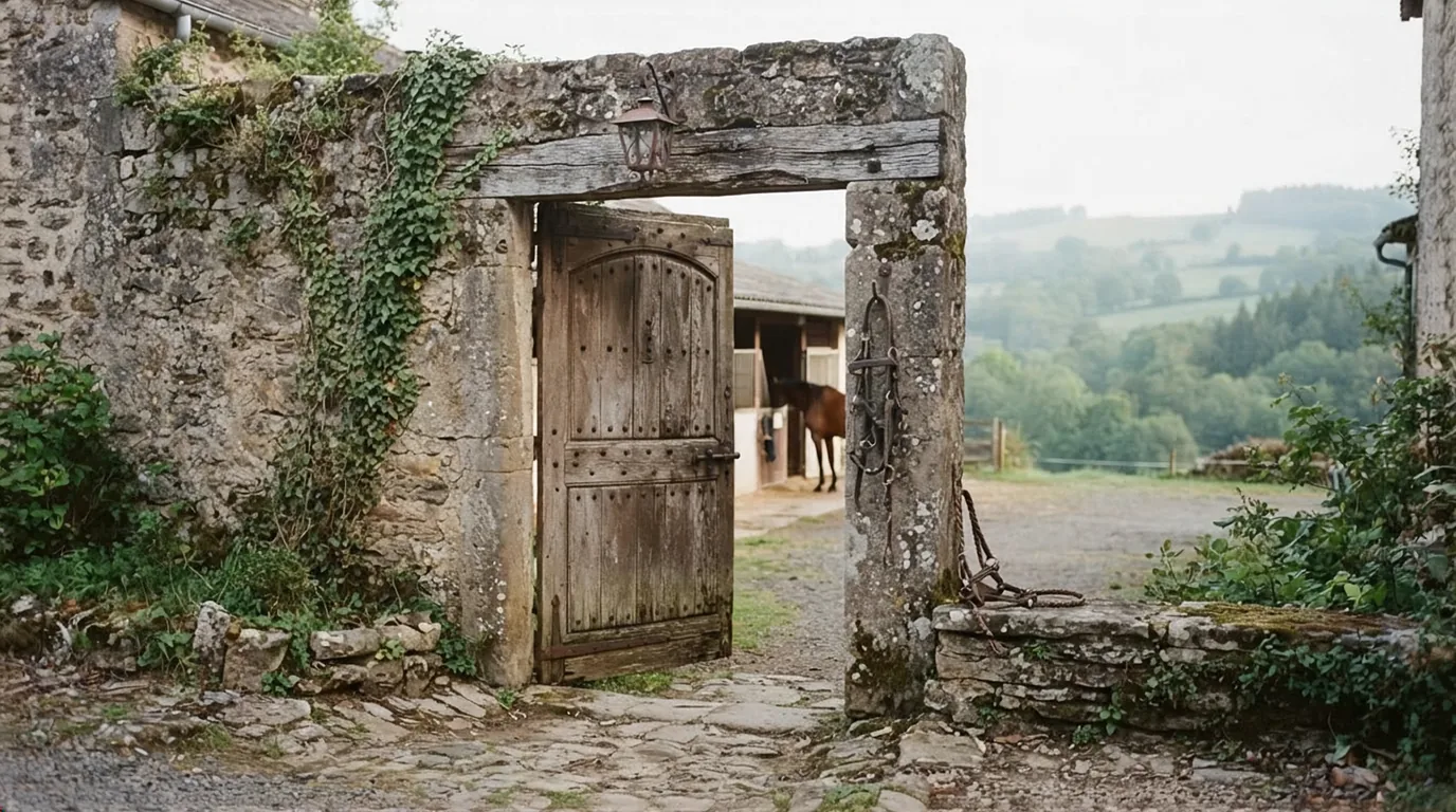 Entrée du Les Ecuries du Claud Neuf, centre équestre à Augignac